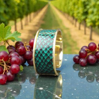 bracelet-dore-moyen-cuir-de-saumon-vert-noir