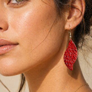 boucle-oreille-cuir-de-saumon-rouge-bijoux-femme